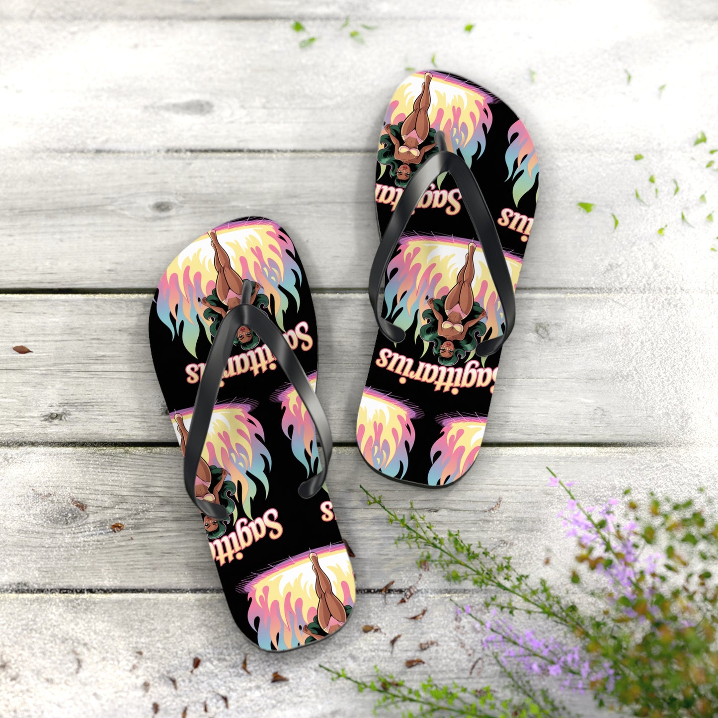 ‘SAGITTARIUS’ Summer Flip Flops - Beach Footwear, Sandals