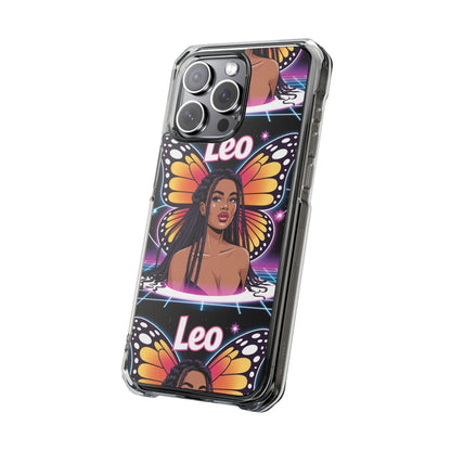 Leo Vibrant Zodiac MagSafe magnetic Phone Case | Butterfly Design