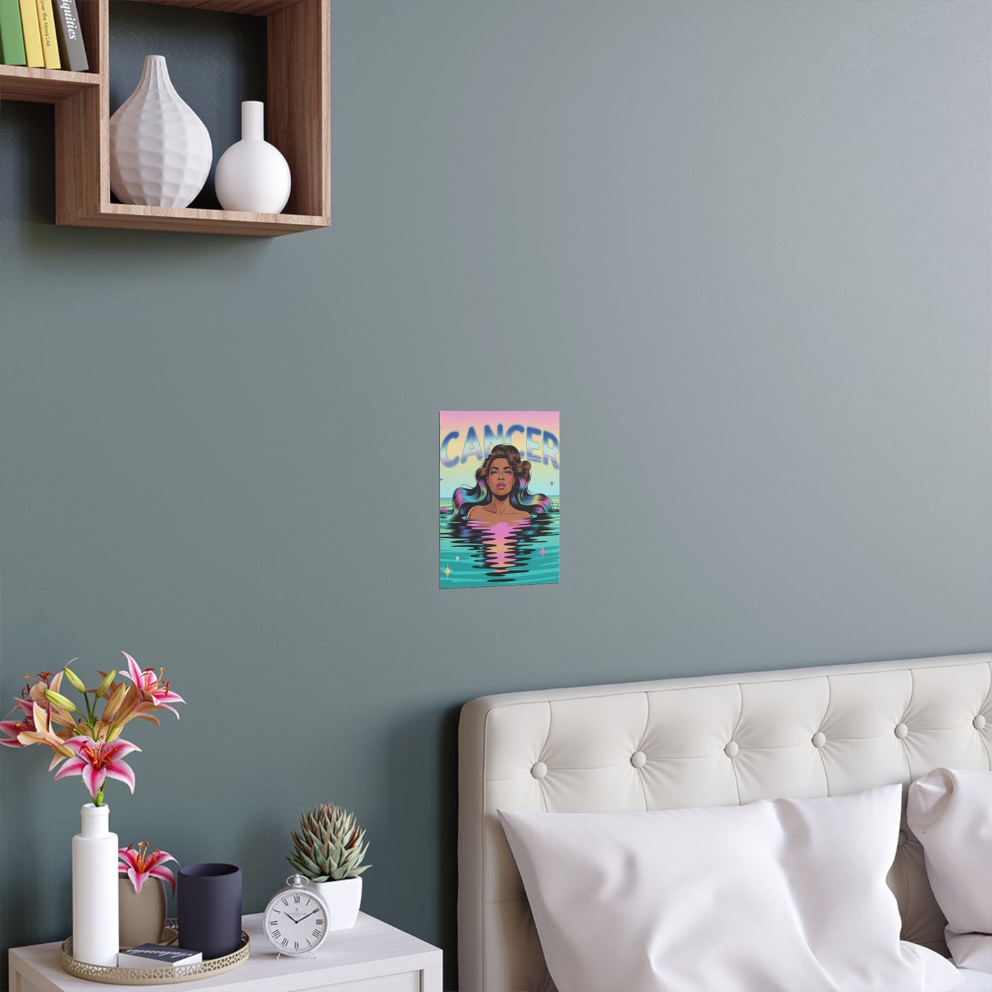Cancer Zodiac Silk Poster, Astrology Wall Art