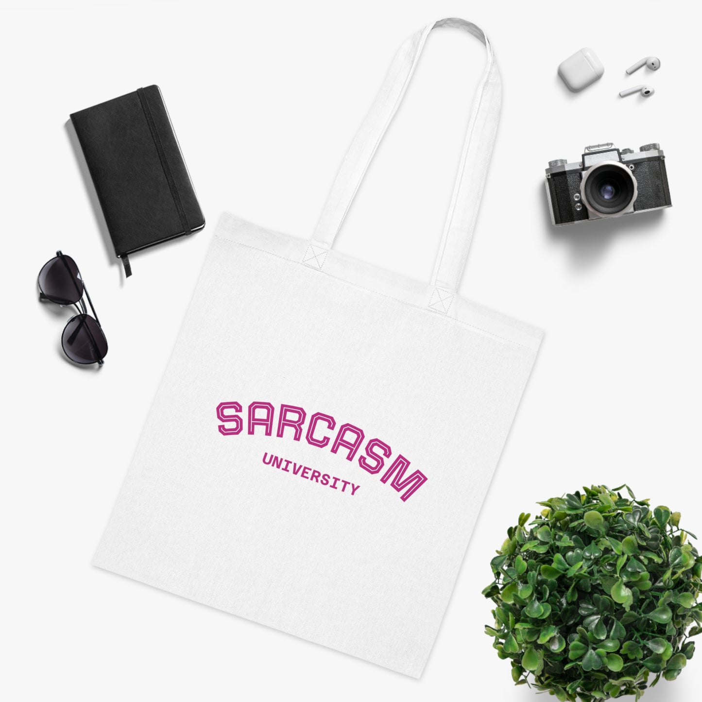 Sarcasm Cotton Tote Bag - Eco-Friendly Carryall