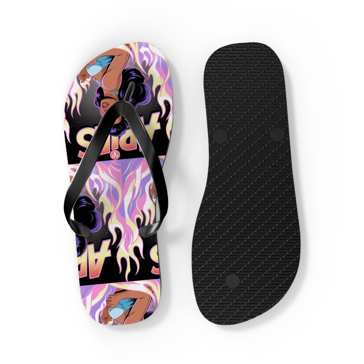 ‘ARIES’ Graphic Flip Flops - Beach Footwear, Vacation Essentials