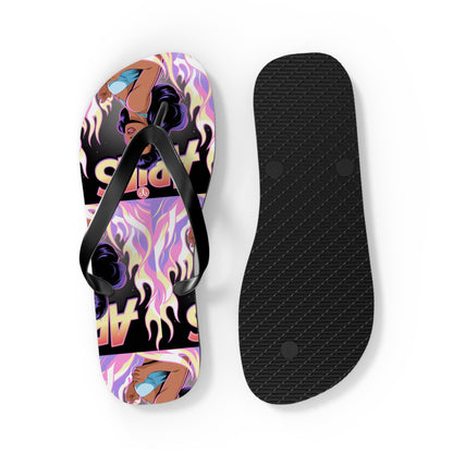 ‘ARIES’ Graphic Flip Flops - Beach Footwear, Vacation Essentials