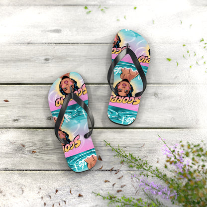 ‘Scorpio’ Zodiac Flops | Fun Beach Sandals, Astrology Gifts