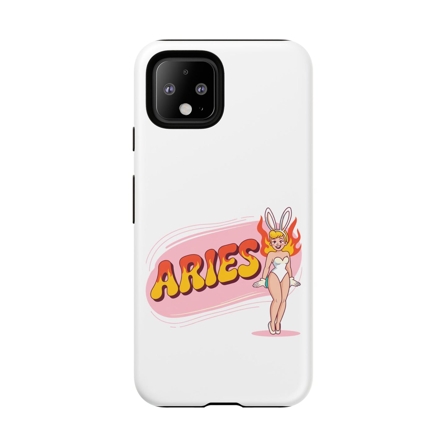 “ARIES” Cute Bunny Phone Case, Tough Phone Cover, Retro Style Case