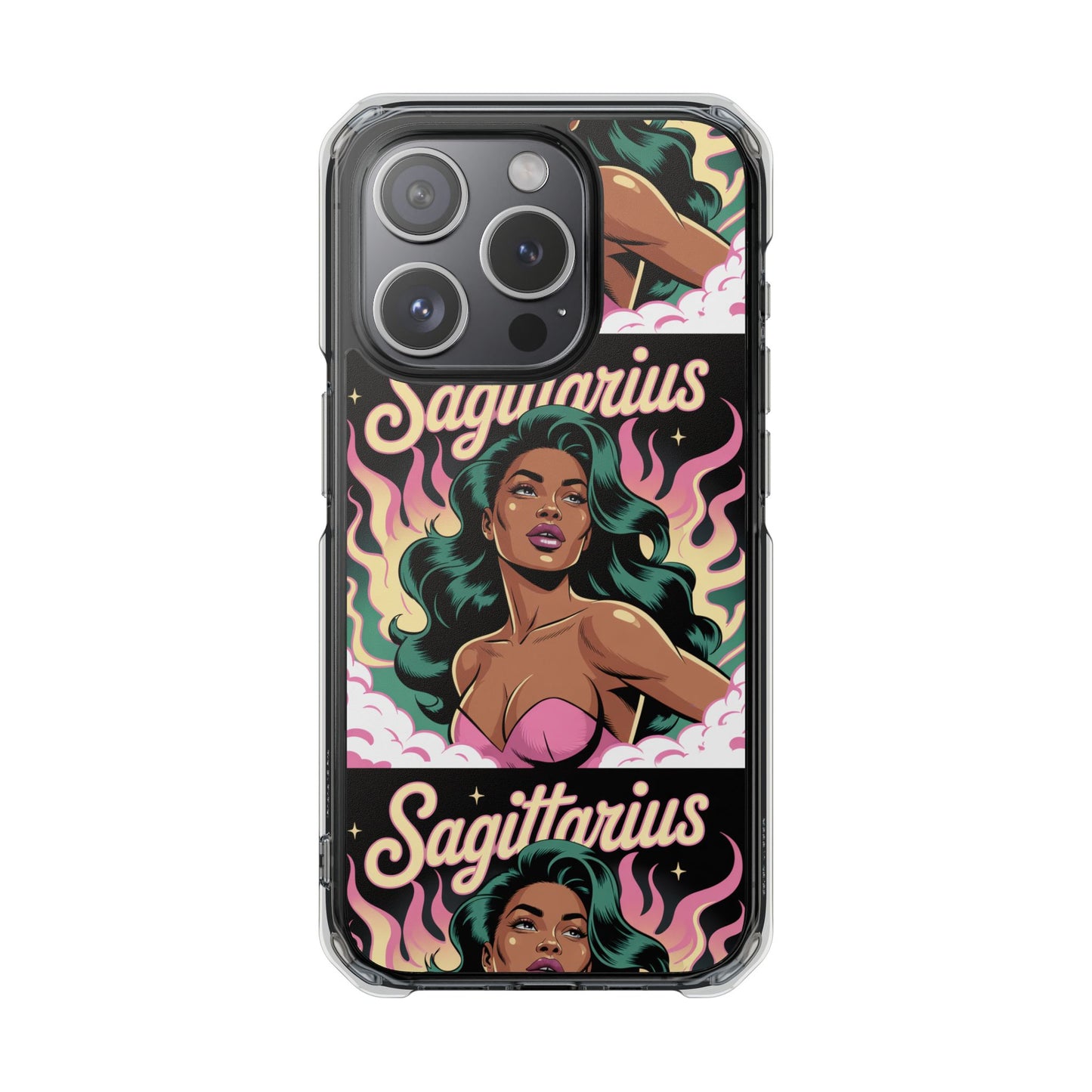 Sagittarius Zodiac Phone Case, MagSafe Magnetic Clear Impact Cases for Astrology Lovers