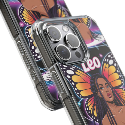Leo Vibrant Zodiac MagSafe magnetic Phone Case | Butterfly Design