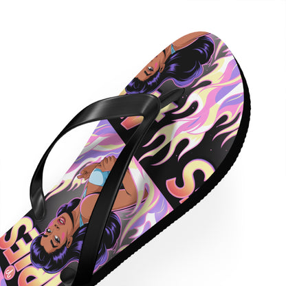 ‘ARIES’ Graphic Flip Flops - Beach Footwear, Vacation Essentials