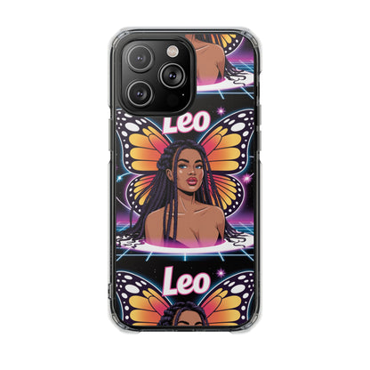 Leo Vibrant Zodiac MagSafe magnetic Phone Case | Butterfly Design