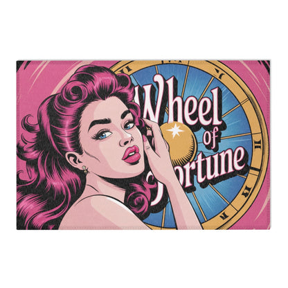 Tarot Wheel of Fortune Cartoon Area Rug