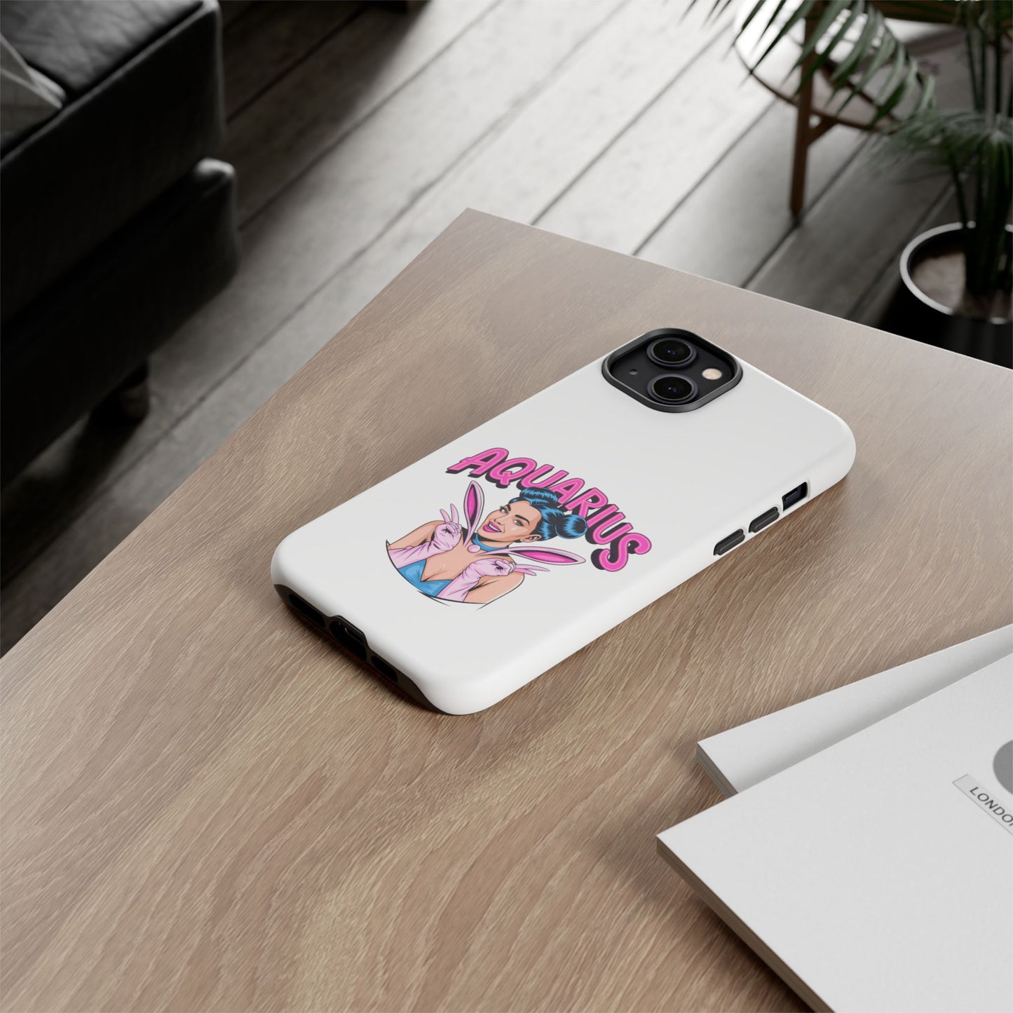 “AQUARIUS” Phone Case with Retro Look