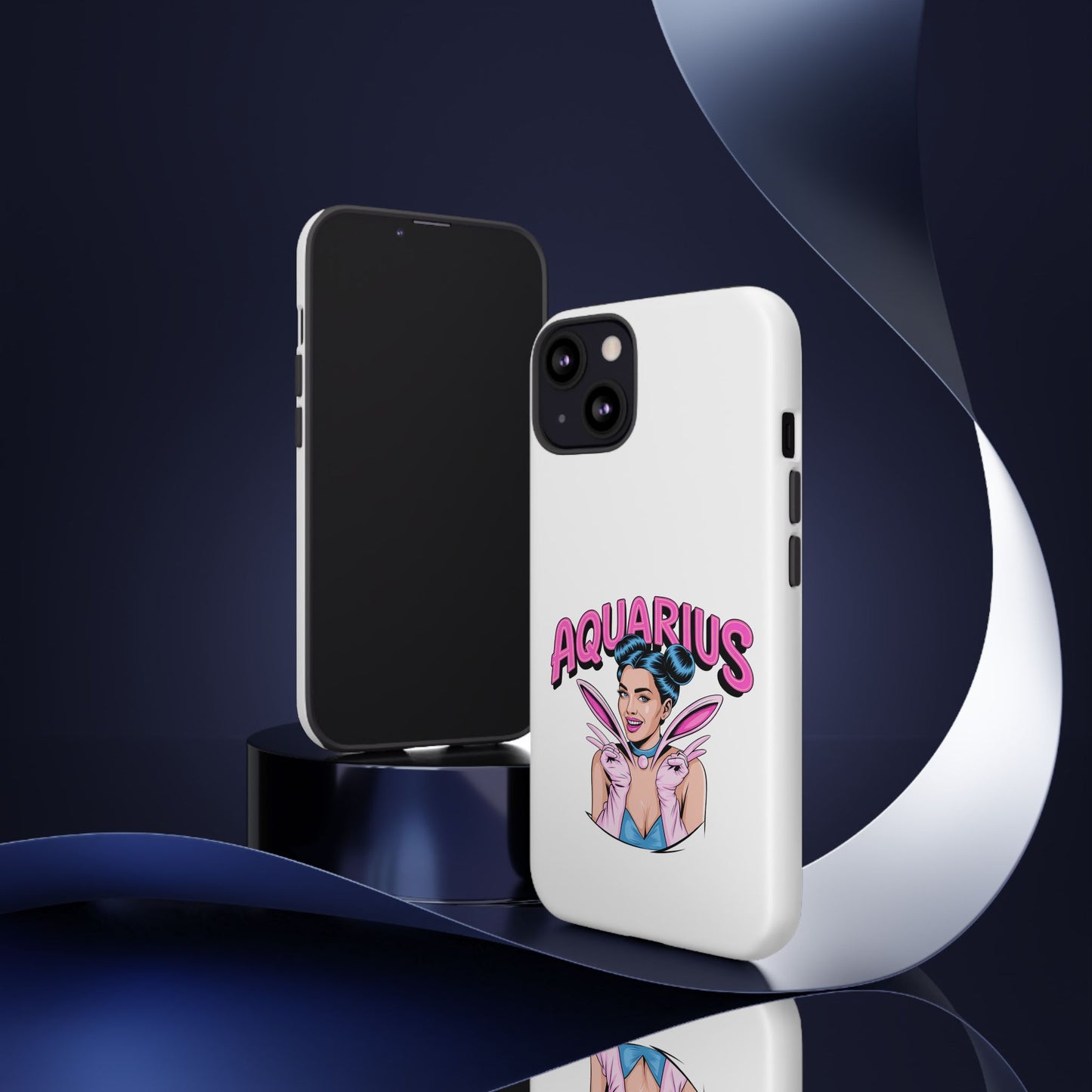 “AQUARIUS” Phone Case with Retro Look