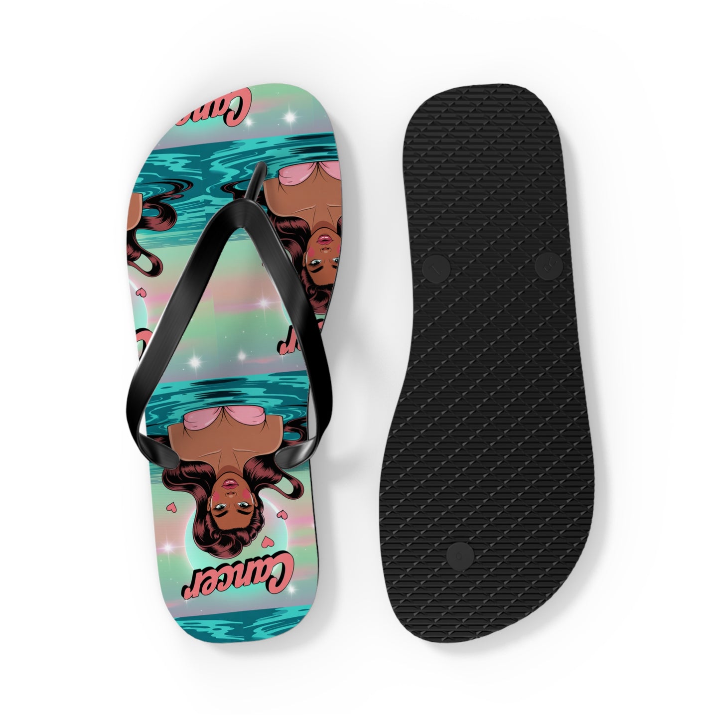Zodiac ‘CANCER’ Beach Flip Flops - Summer Sandals
