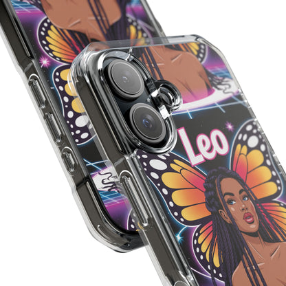 Leo Vibrant Zodiac MagSafe magnetic Phone Case | Butterfly Design