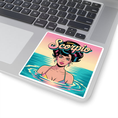 Scorpio Zodiac Square Stickers, Horoscope Stickers