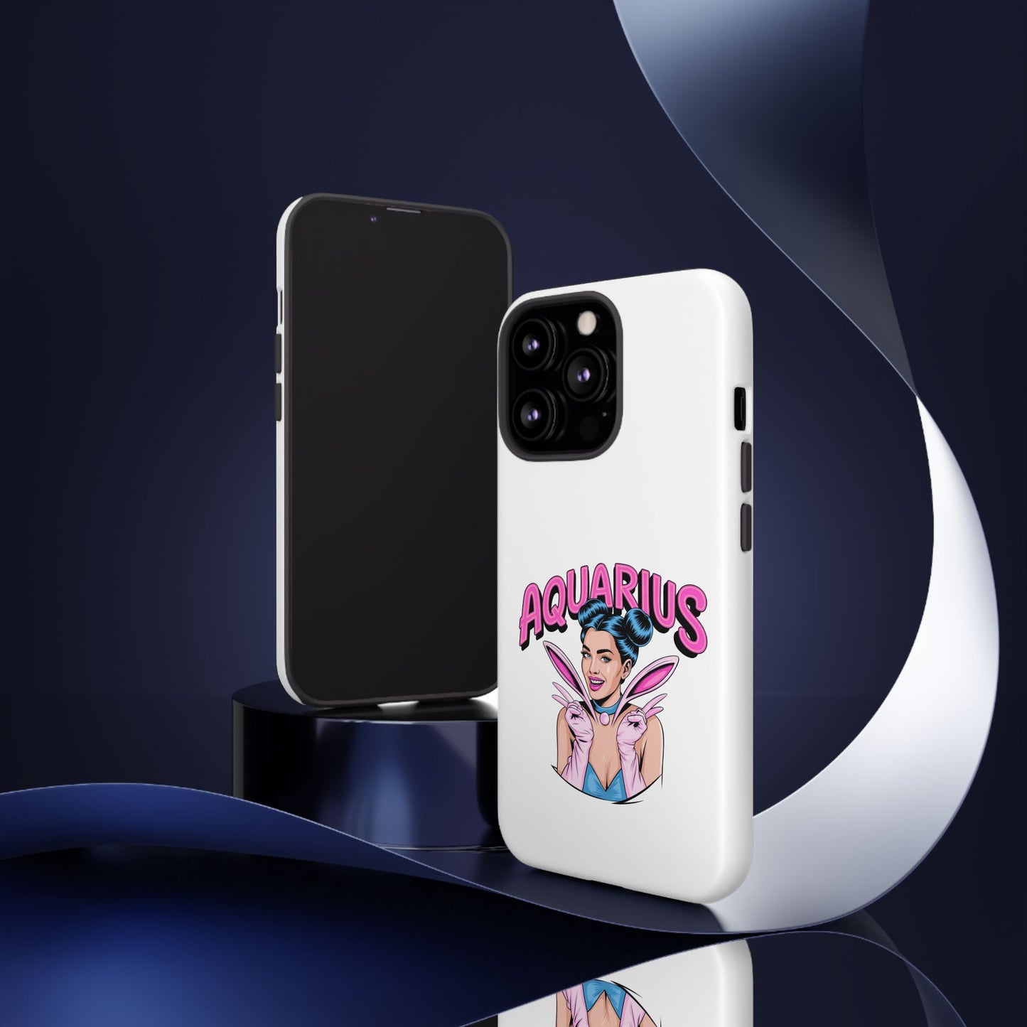 “AQUARIUS” Phone Case with Retro Look