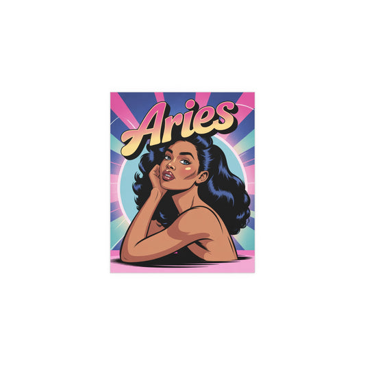 Aries Silk Poster, Zodiac Wall Art, Astrology Decor