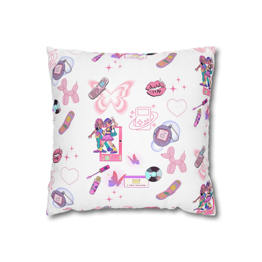 Y2K Butterfly Pillowcase, Cozy Decorative Throw Pillow