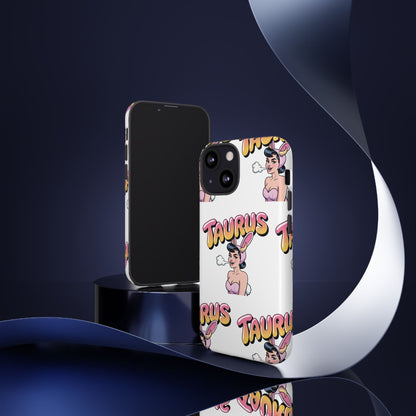 Stylish “Taurus” Phone Case, Cartoon Design