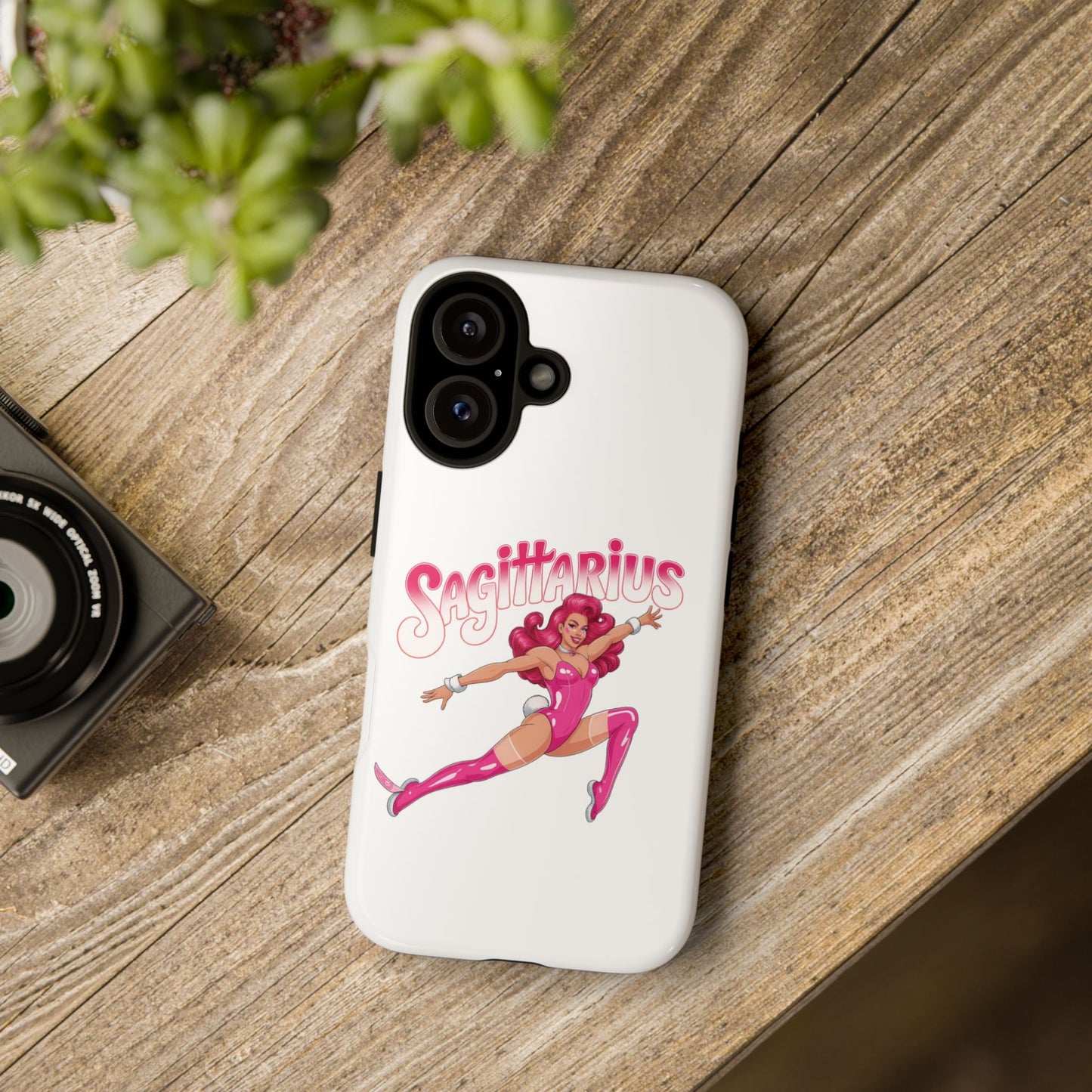 “Sagittarius” phone case Pink Dollar Bill Woman Bunny Costume