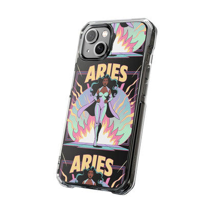 Aries MagSafe Phone Case, Clear Impact Case for Astrology Lovers
