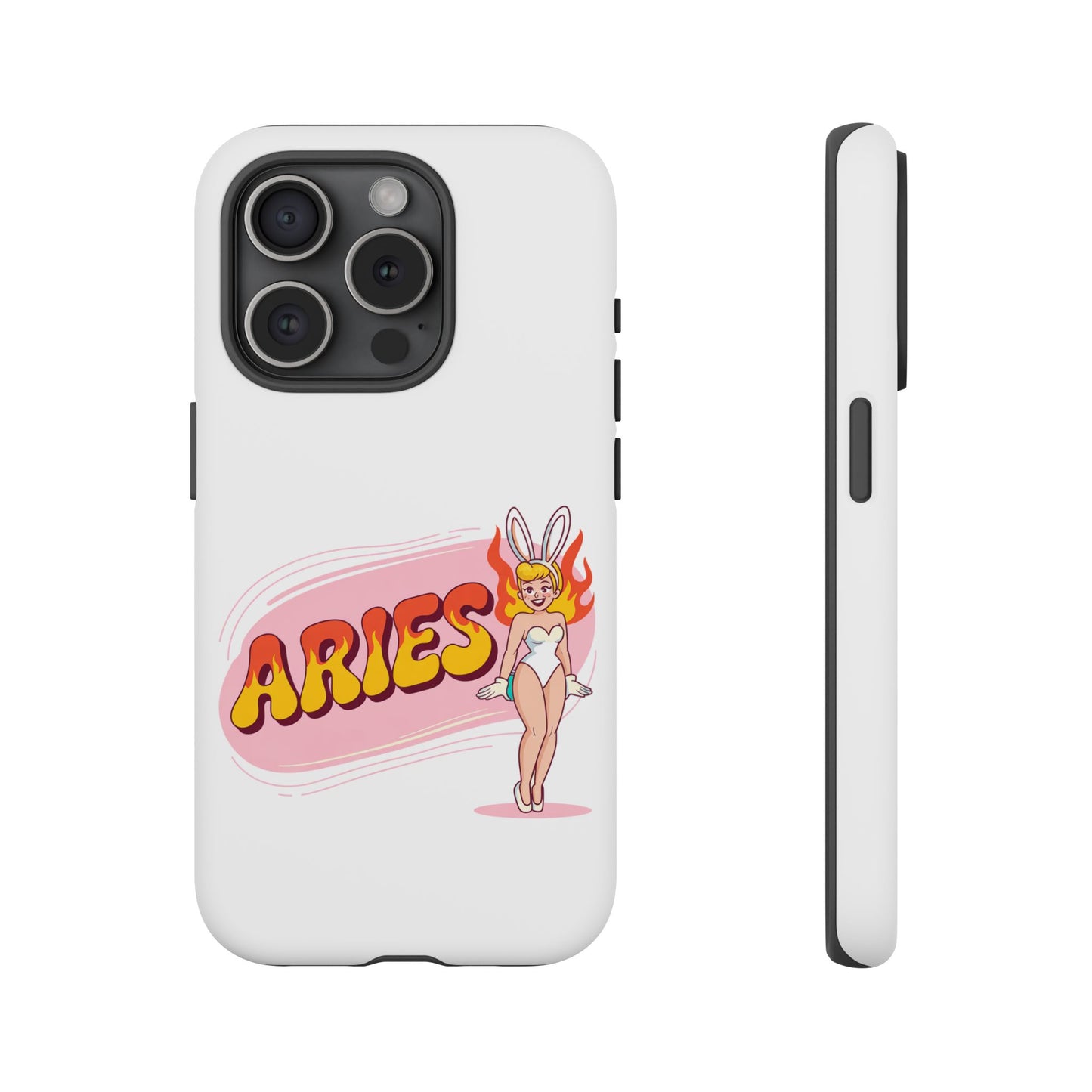 “ARIES” Cute Bunny Phone Case, Tough Phone Cover, Retro Style Case