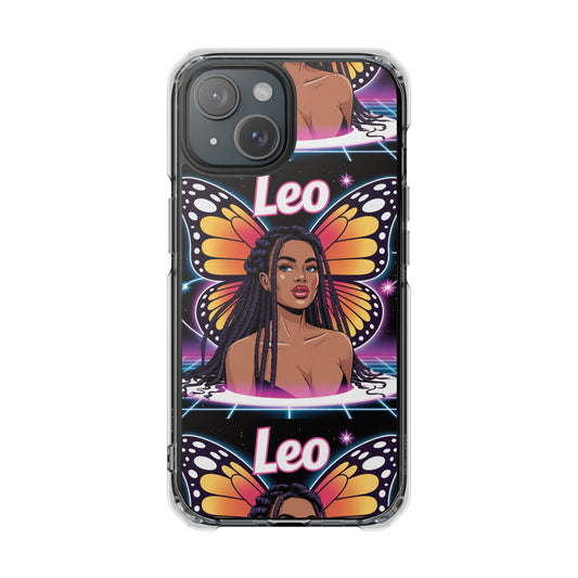 Leo Vibrant Zodiac MagSafe magnetic Phone Case | Butterfly Design