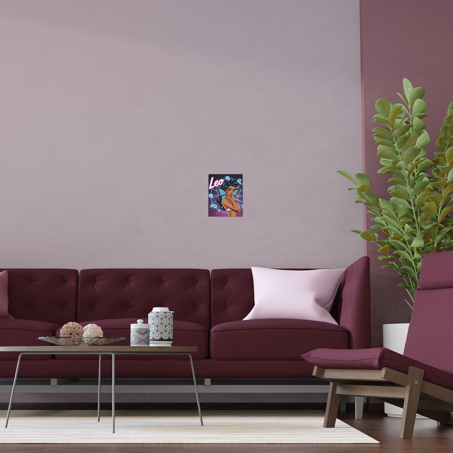 Leo Zodiac Sign Hanging Wall Art Poster