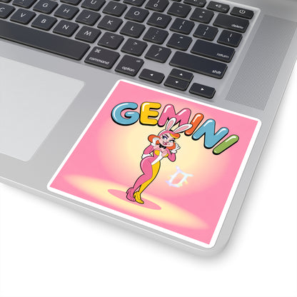 Gemini Character Square Stickers | Astrology Sticker