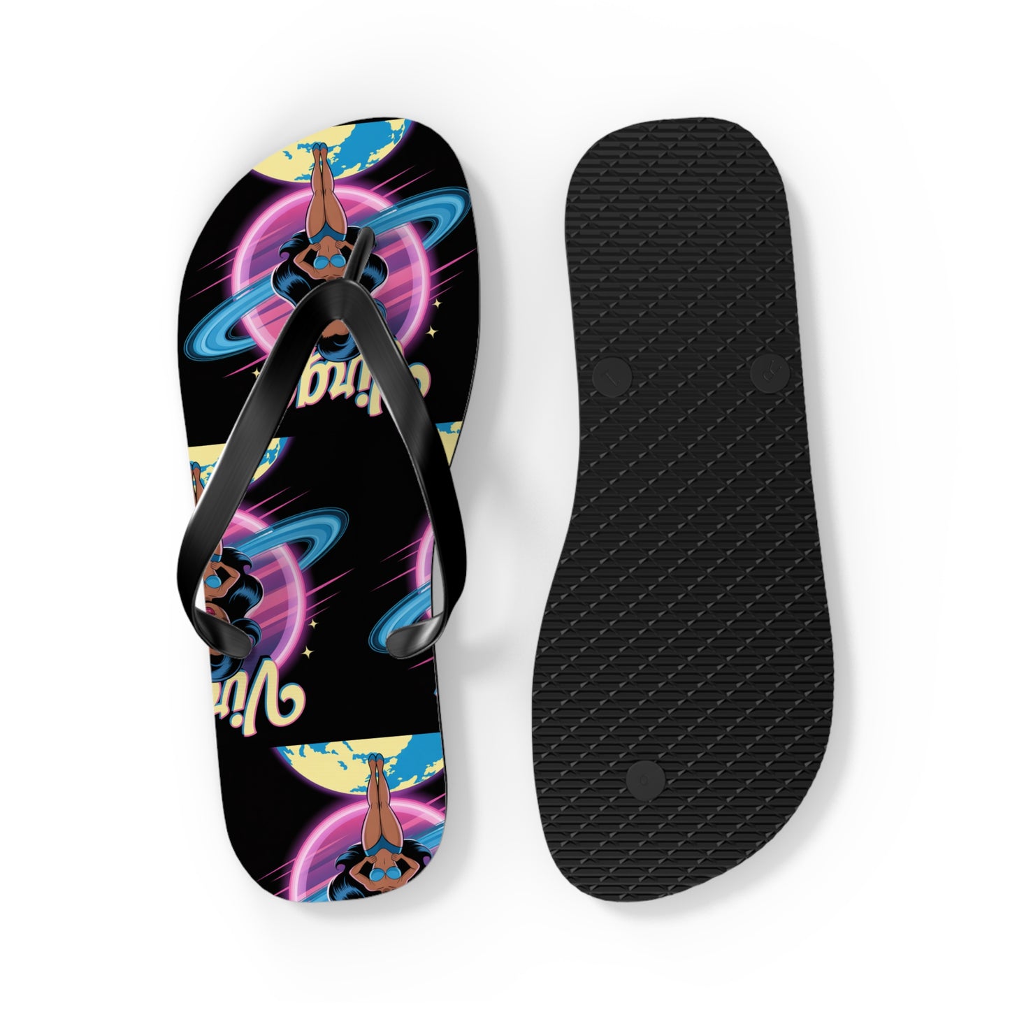 ‘VIRGO’ Cosmic Flip Flops, Beach Footwear, Summer Sandals