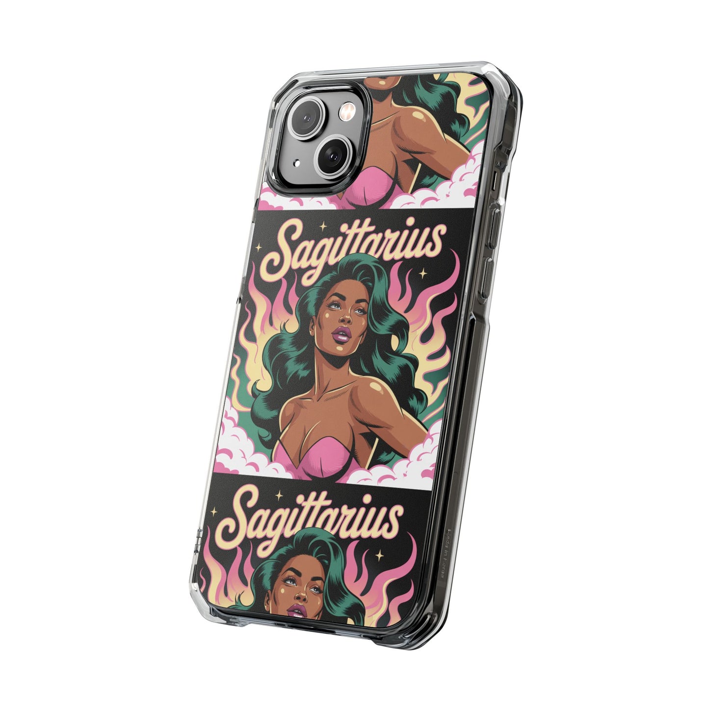 Sagittarius Zodiac Phone Case, MagSafe Magnetic Clear Impact Cases for Astrology Lovers