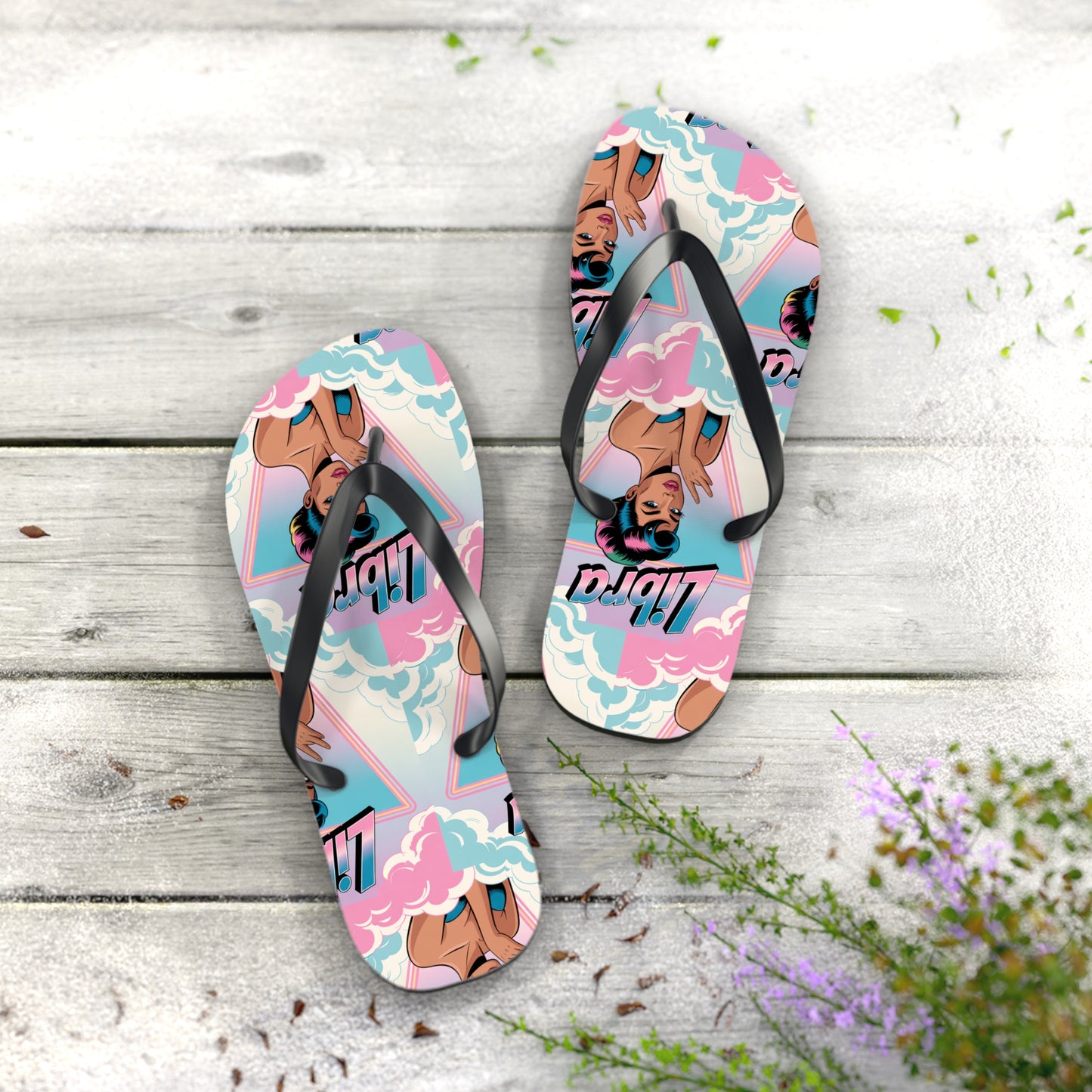‘LIBRA’ Flip Flops for Summer Fun, Vacation Footwear, Pool Party Essentials