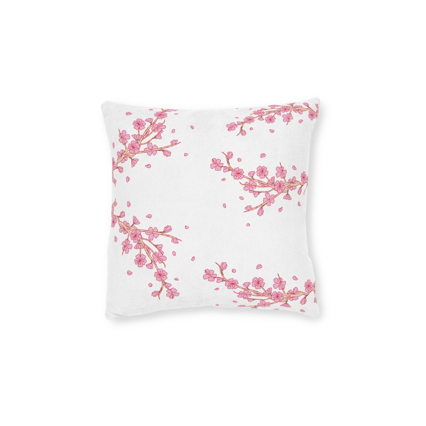 Cherry Blossom Square Pillow, Floral Home Decor, Spring Couch Cushion