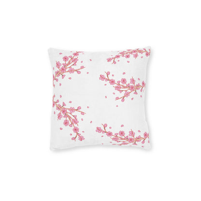 Cherry Blossom Square Pillow, Floral Home Decor, Spring Couch Cushion