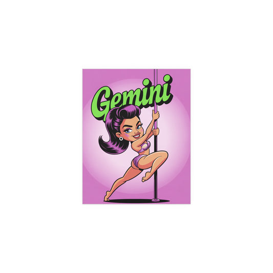 Gemini Silk Poster, Indoor Wall Art, Zodiac Decor
