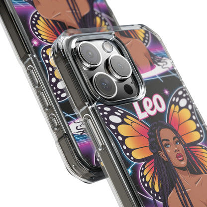 Leo Vibrant Zodiac MagSafe magnetic Phone Case | Butterfly Design