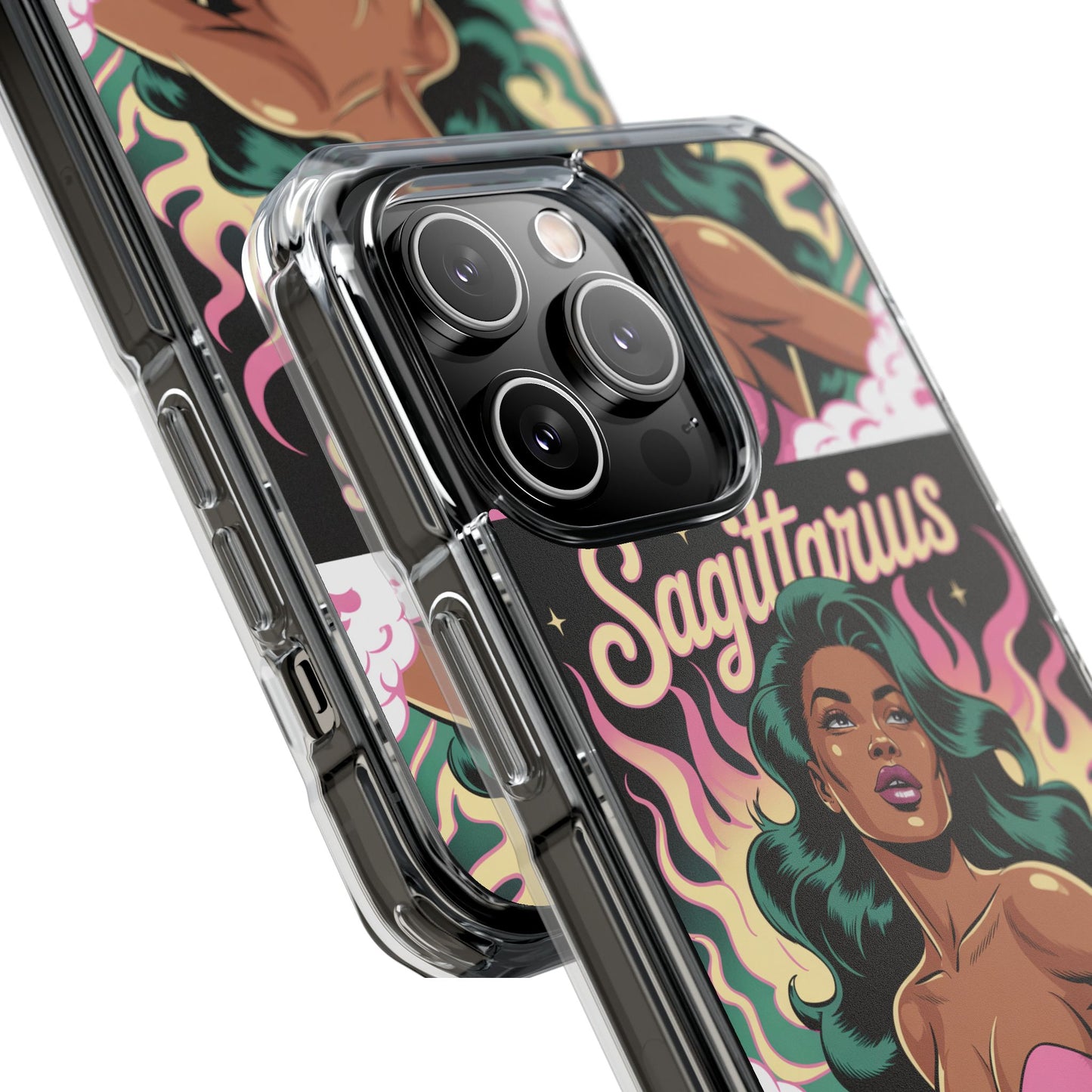 Sagittarius Zodiac Phone Case, MagSafe Magnetic Clear Impact Cases for Astrology Lovers