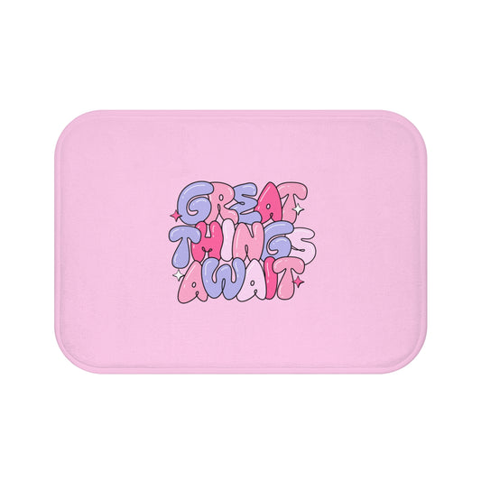 Great Things Await Bath Mat