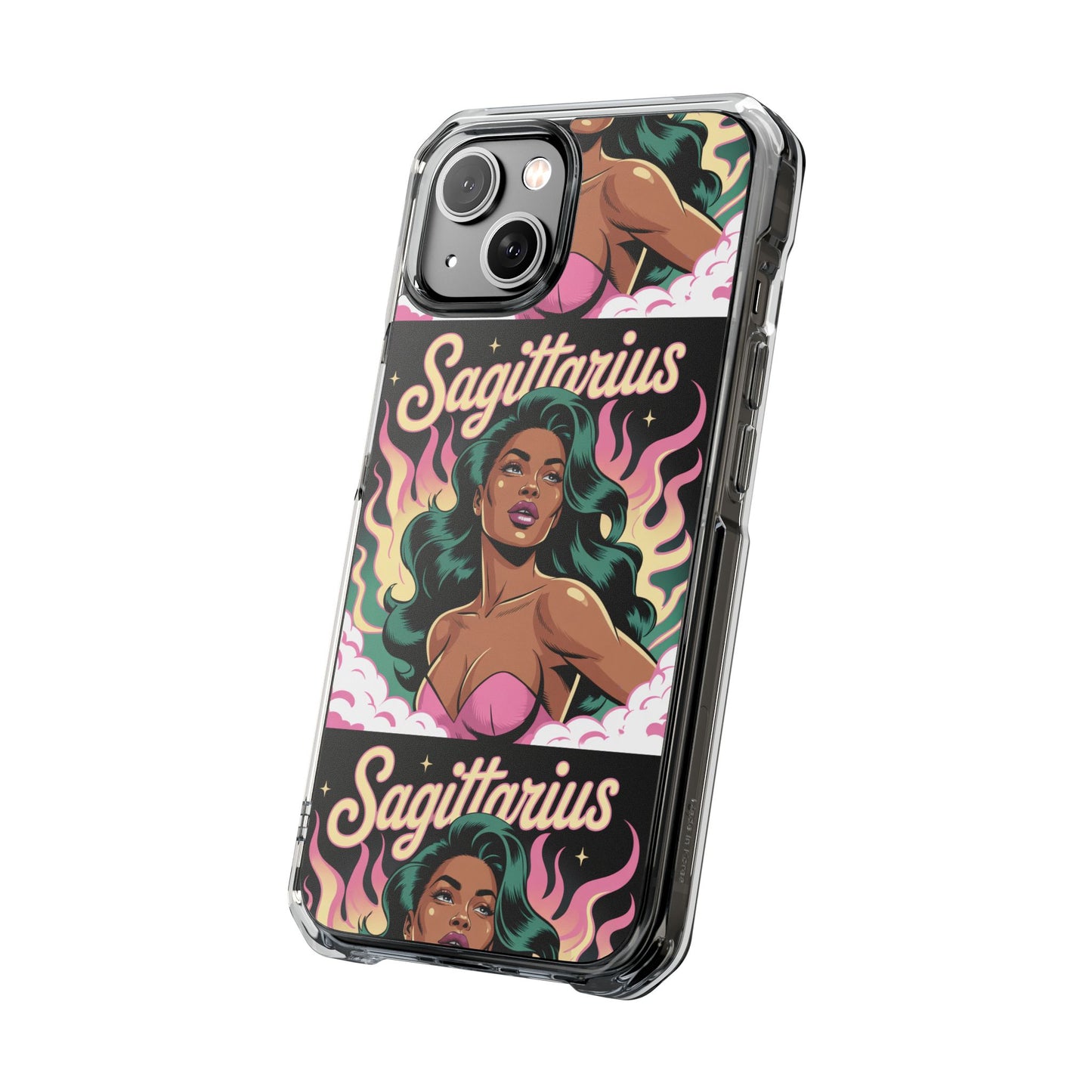 Sagittarius Zodiac Phone Case, MagSafe Magnetic Clear Impact Cases for Astrology Lovers