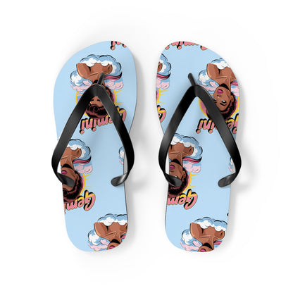 ‘GEMINI’ Graphic Flip Flops, Summer Footwear, Vacation Sandals