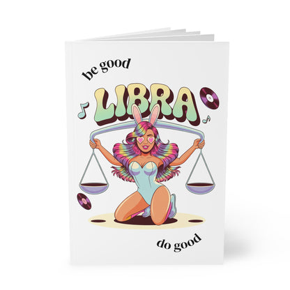 Air Sign ✨ Libra Be good Do good, scales of Justice Themed Softcover Notebook