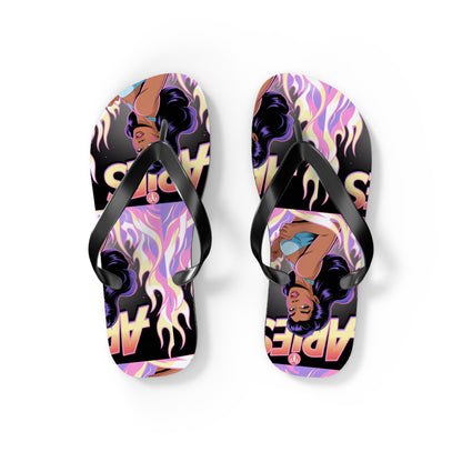 ‘ARIES’ Graphic Flip Flops - Beach Footwear, Vacation Essentials