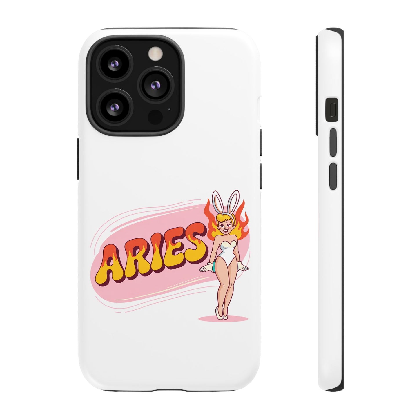 “ARIES” Cute Bunny Phone Case, Tough Phone Cover, Retro Style Case