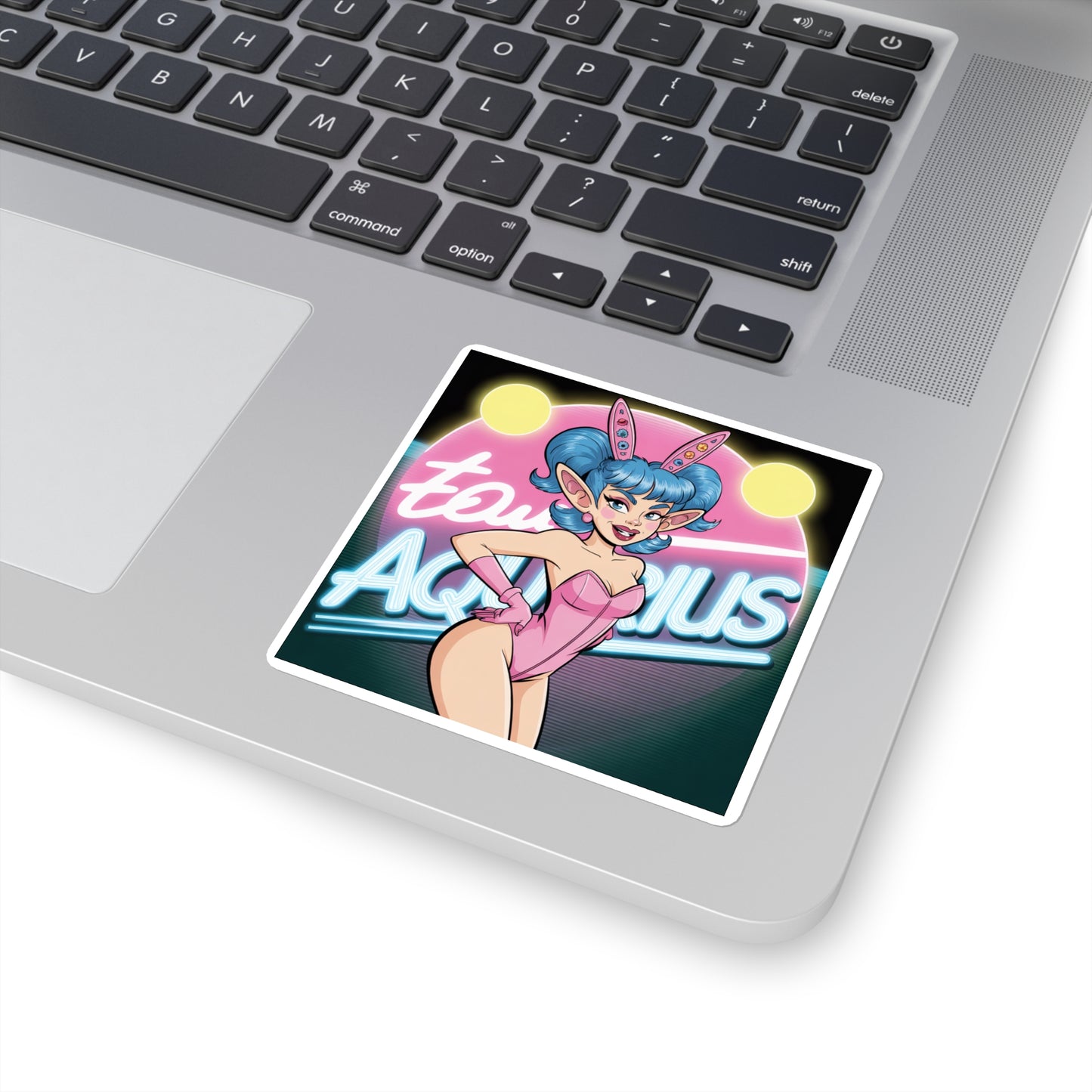 Aquarius Sticker Astrology Square Stickers | Aquarius Design