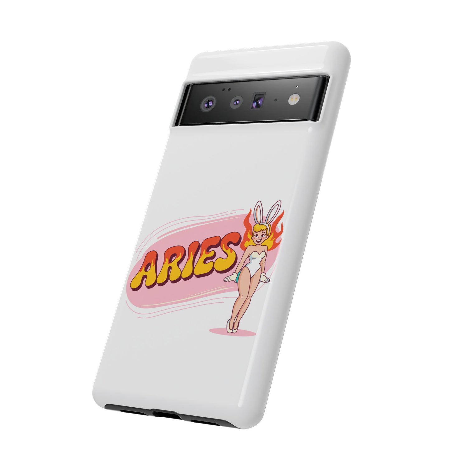 “ARIES” Cute Bunny Phone Case, Tough Phone Cover, Retro Style Case