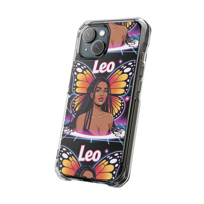 Leo Vibrant Zodiac MagSafe magnetic Phone Case | Butterfly Design