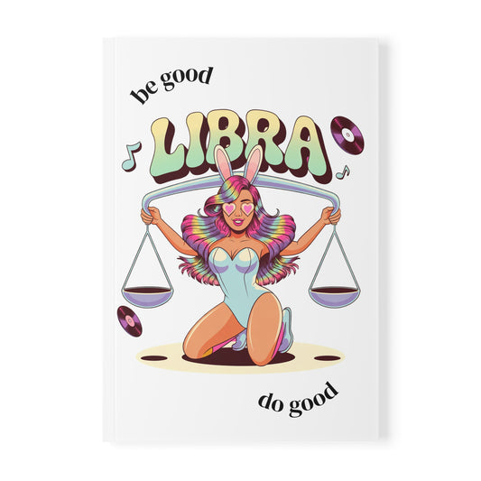 Air Sign ✨ Libra Be good Do good, scales of Justice Themed Softcover Notebook