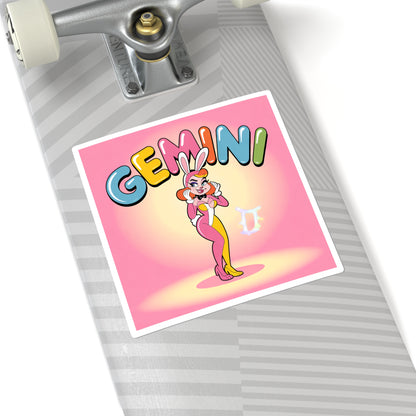 Gemini Character Square Stickers | Astrology Sticker
