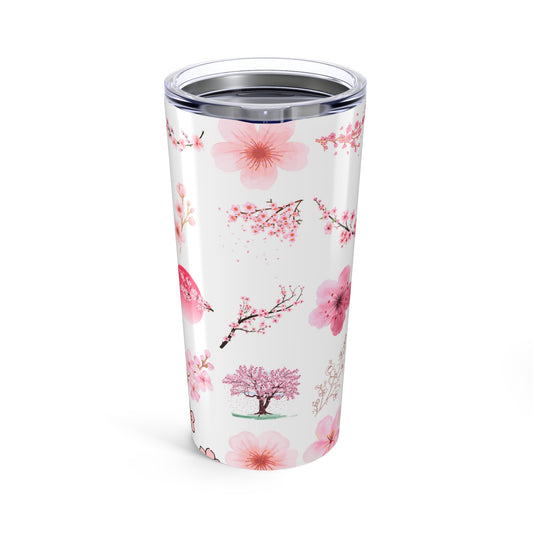 Cherry Blossom Tumbler 20oz | Floral Travel Mug