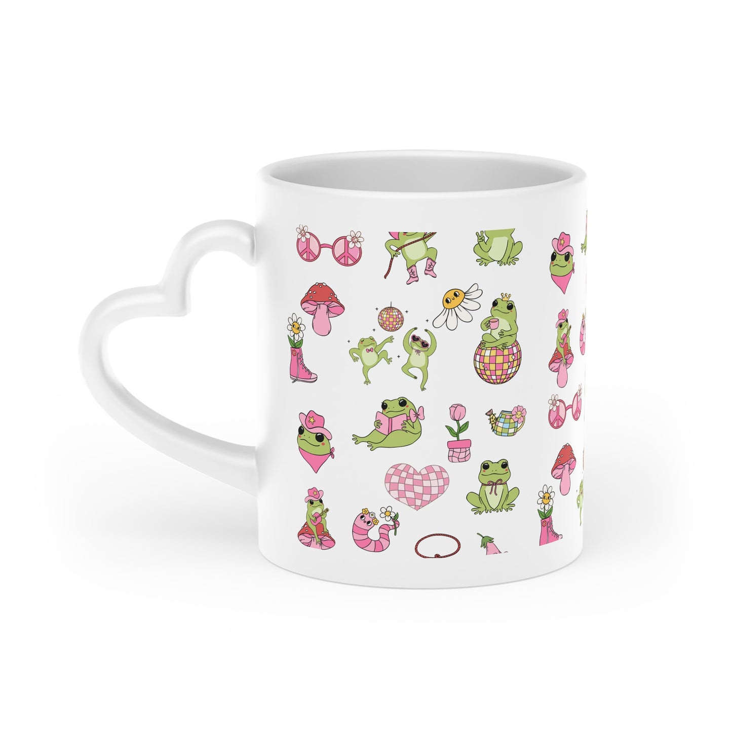 Frog Heart-Shaped Mug, Perfect for Coffee lovers | Adorable Frog Design