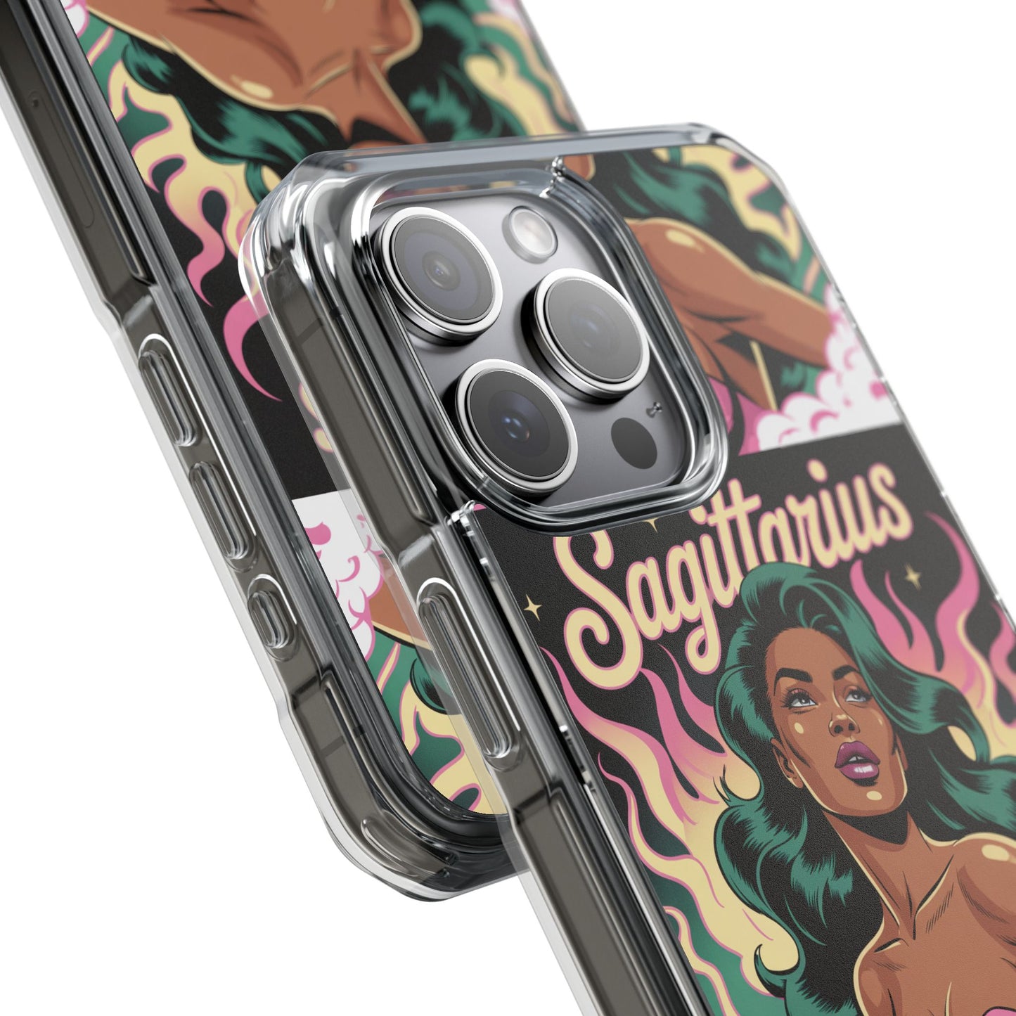 Sagittarius Zodiac Phone Case, MagSafe Magnetic Clear Impact Cases for Astrology Lovers